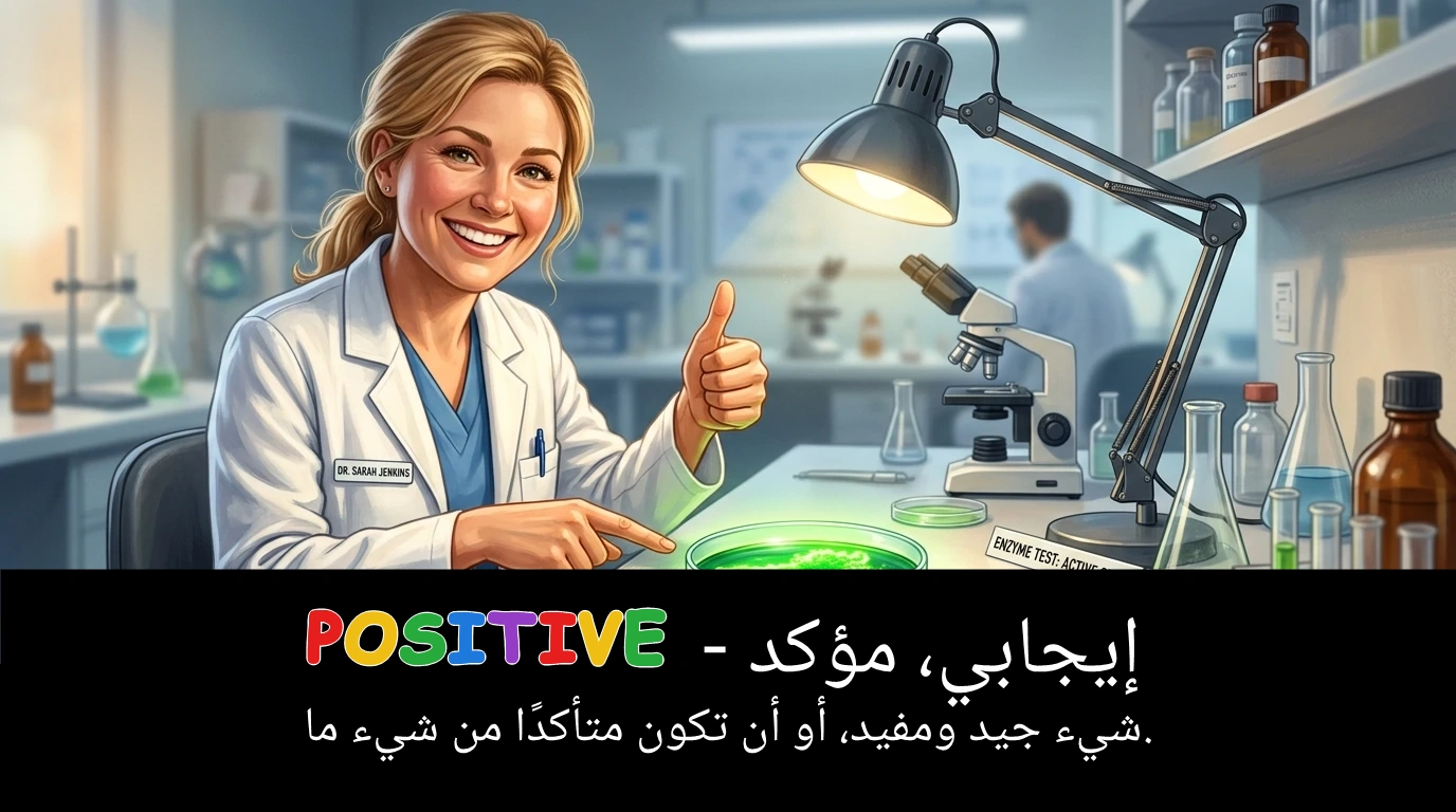 Arabic Illustration for positive
